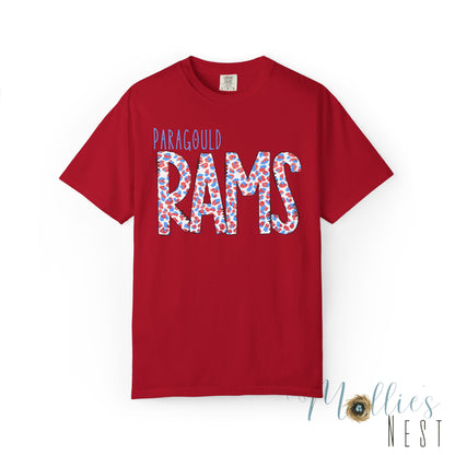 Paragould Rams T-Shirt — Leopard Letter Tee