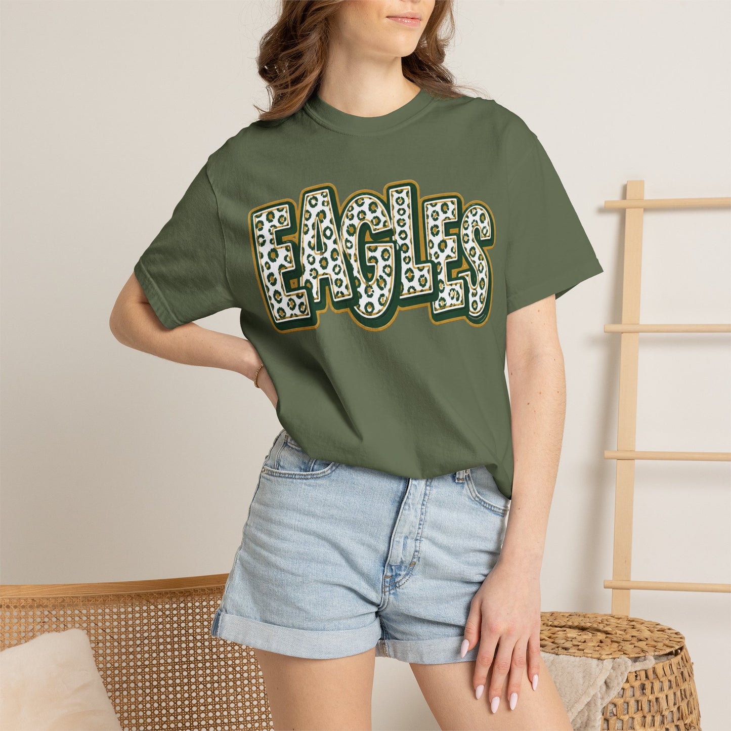 Greene County Tech. Eagles Leopard Print Graphic T-Shirt - ADULT