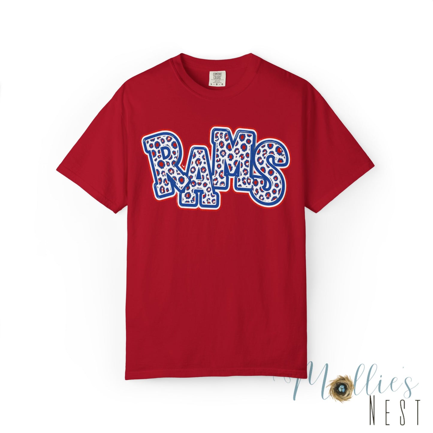 Paragould Rams Leopard Print Retro Logo T-Shirt