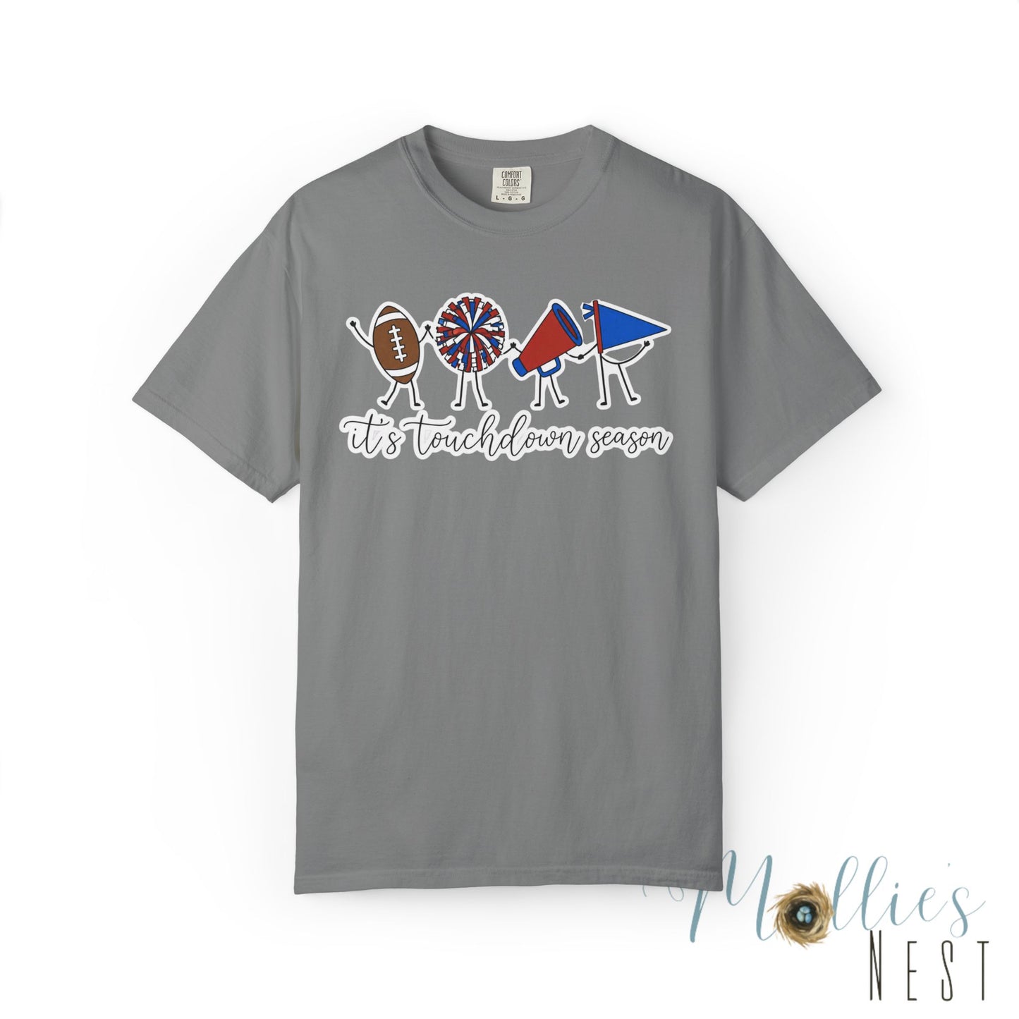 Touchdown Season (Blue/Red) T-Shirt — Football Friends Graphic