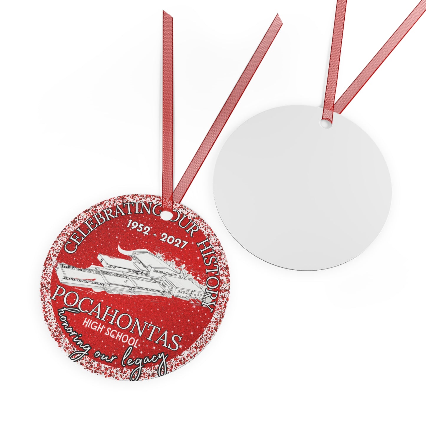 Pocahontas High School 1952–2027 Commemorative Metal Ornament