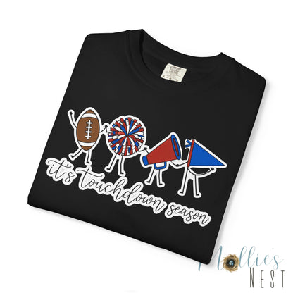 Touchdown Season (Blue/Red) T-Shirt — Football Friends Graphic