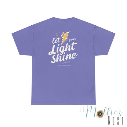 Let Your Light Shine T-Shirt — Inspirational Lightning Graphic Tee. Valley View Blazers