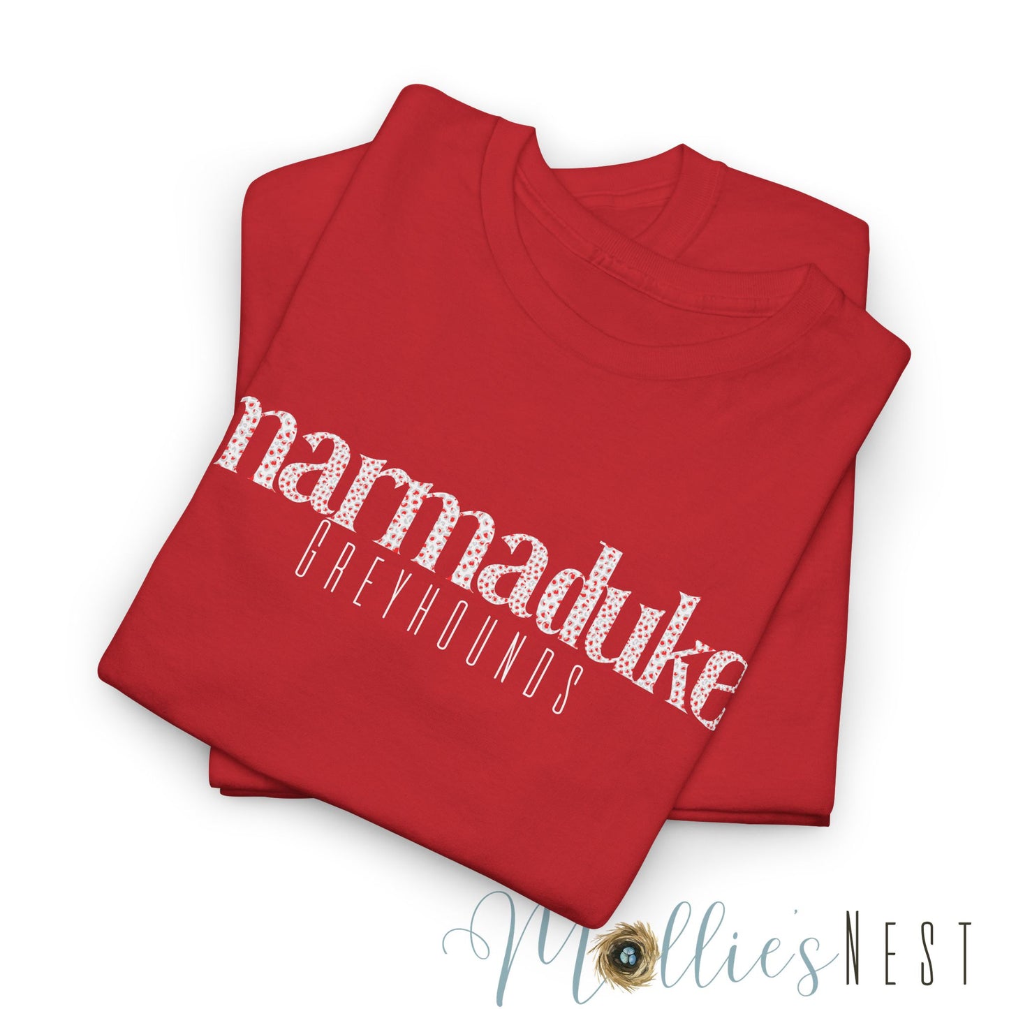 Marmaduke Greyhounds Red Leopard Gildan ADULT Shirt