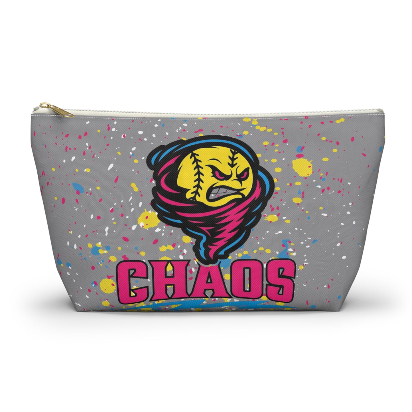 Chaos Softball Accessory Pouch — Personalized T‑Bottom Bag