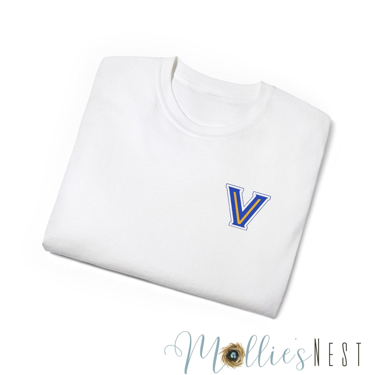 ADULT. Valley View Light the Flame Unisex Cotton Tee, Casual T-Shirt - Football - School Spirit