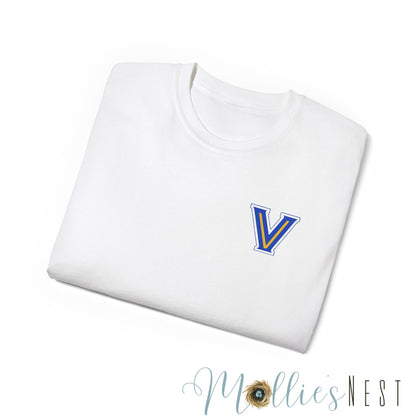 ADULT. Valley View Light the Flame Unisex Cotton Tee, Casual T-Shirt - Football - School Spirit