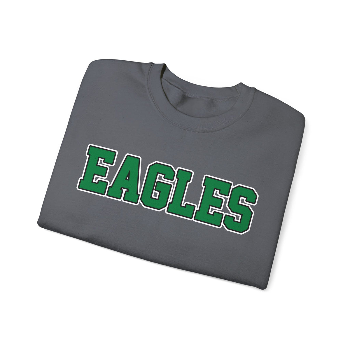 Eagles Green -Block Font Crewneck Sweatshirt