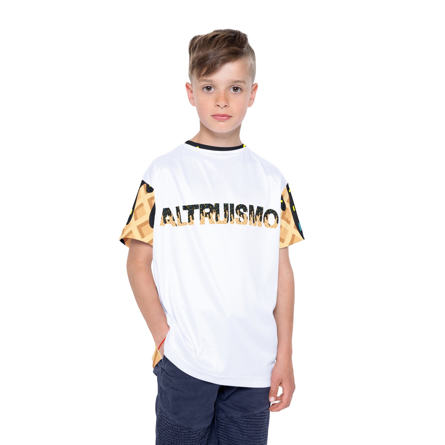 Kids Sports Jersey. ALTRUISMO Ice Cream font