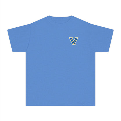 Youth Football Tee, Valley View Blazer Flame Helmet.