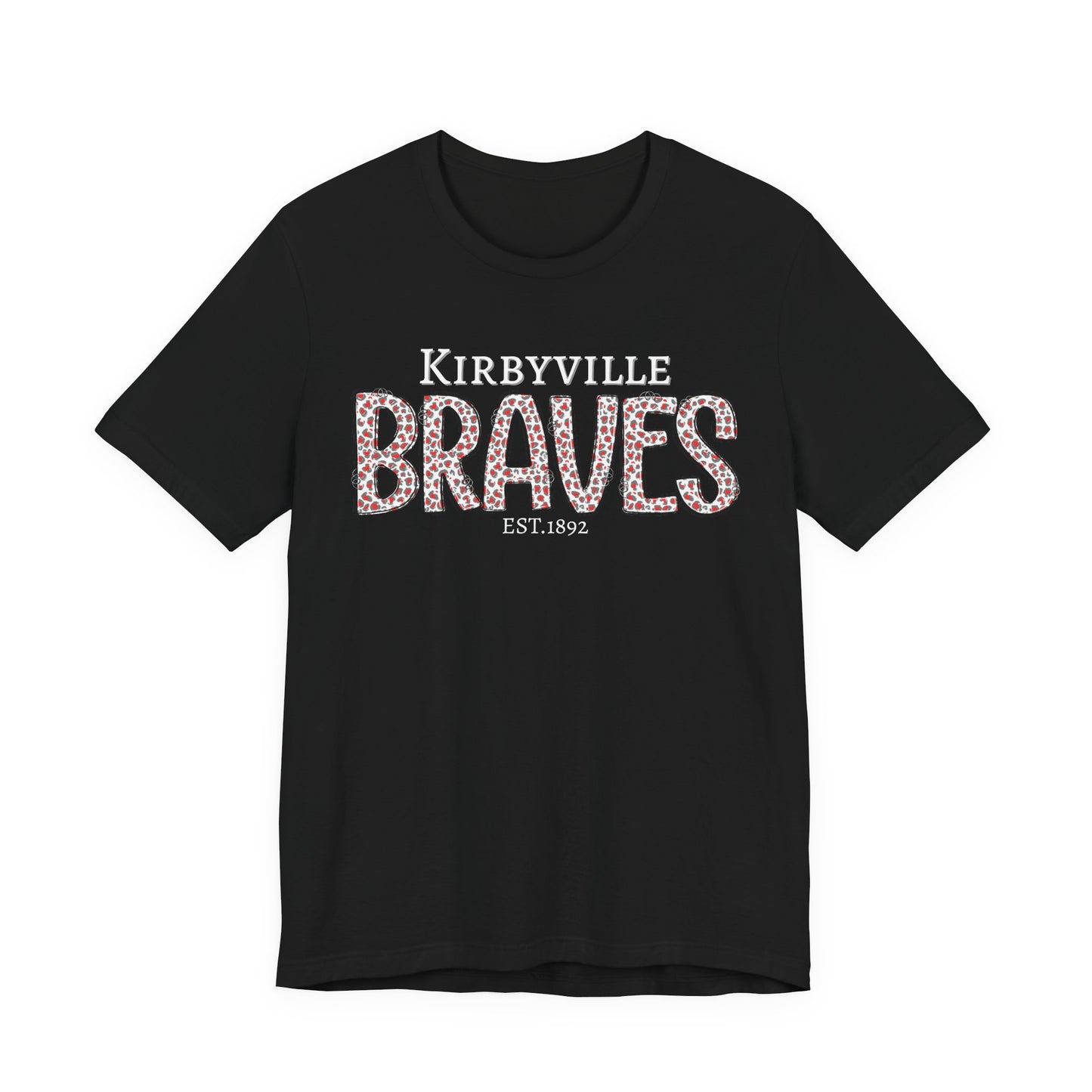 Kirbyville Braves Leopard Print Team Tee