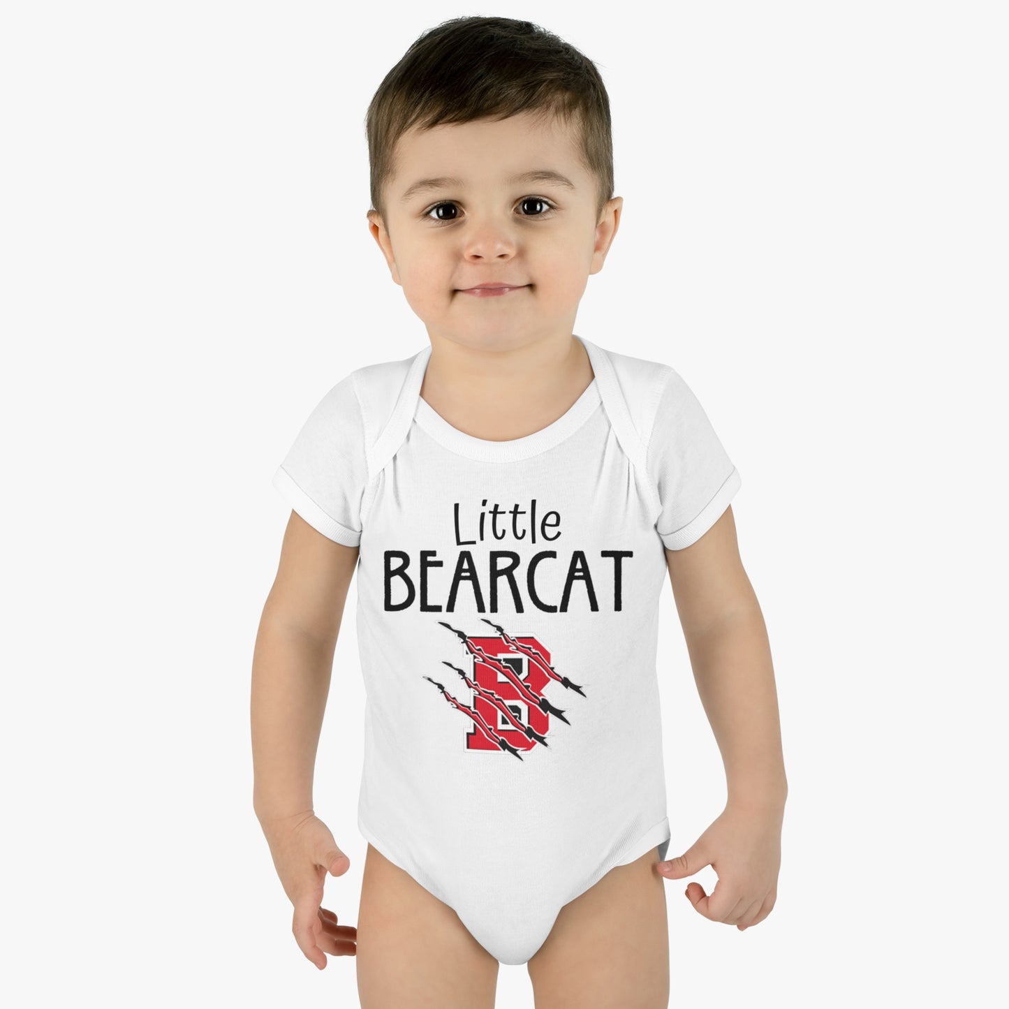 Infant Little Bearcat. Baby Rib Bodysuit