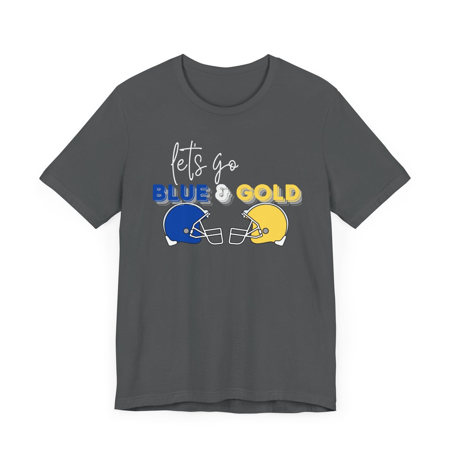 ADULT. Blue & Gold Jersey Short Sleeve Tee