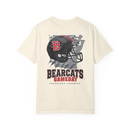 Bearcats Gameday Football T-Shirt — Brookland, Arkansas Helmet Graphic