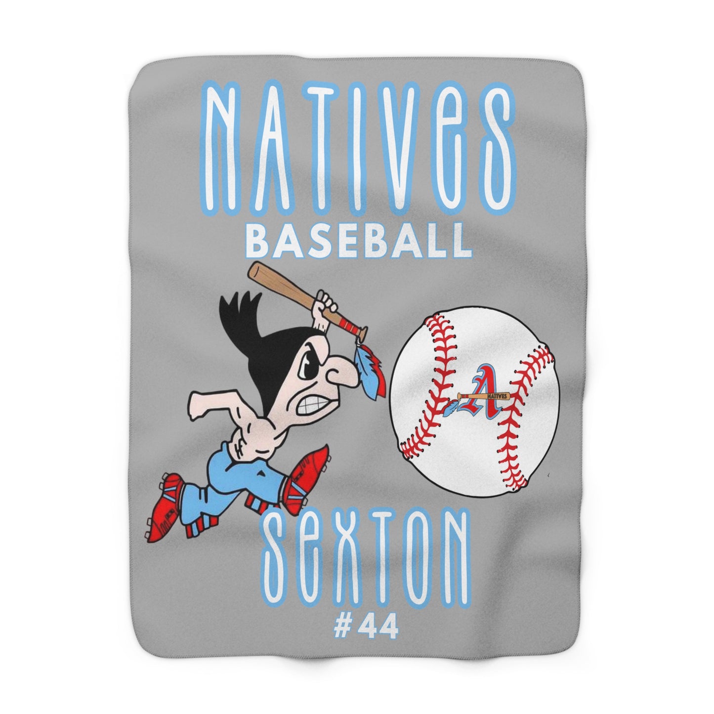 CUSTOM. Sexton (44) Natives Sherpa Fleece Blanket