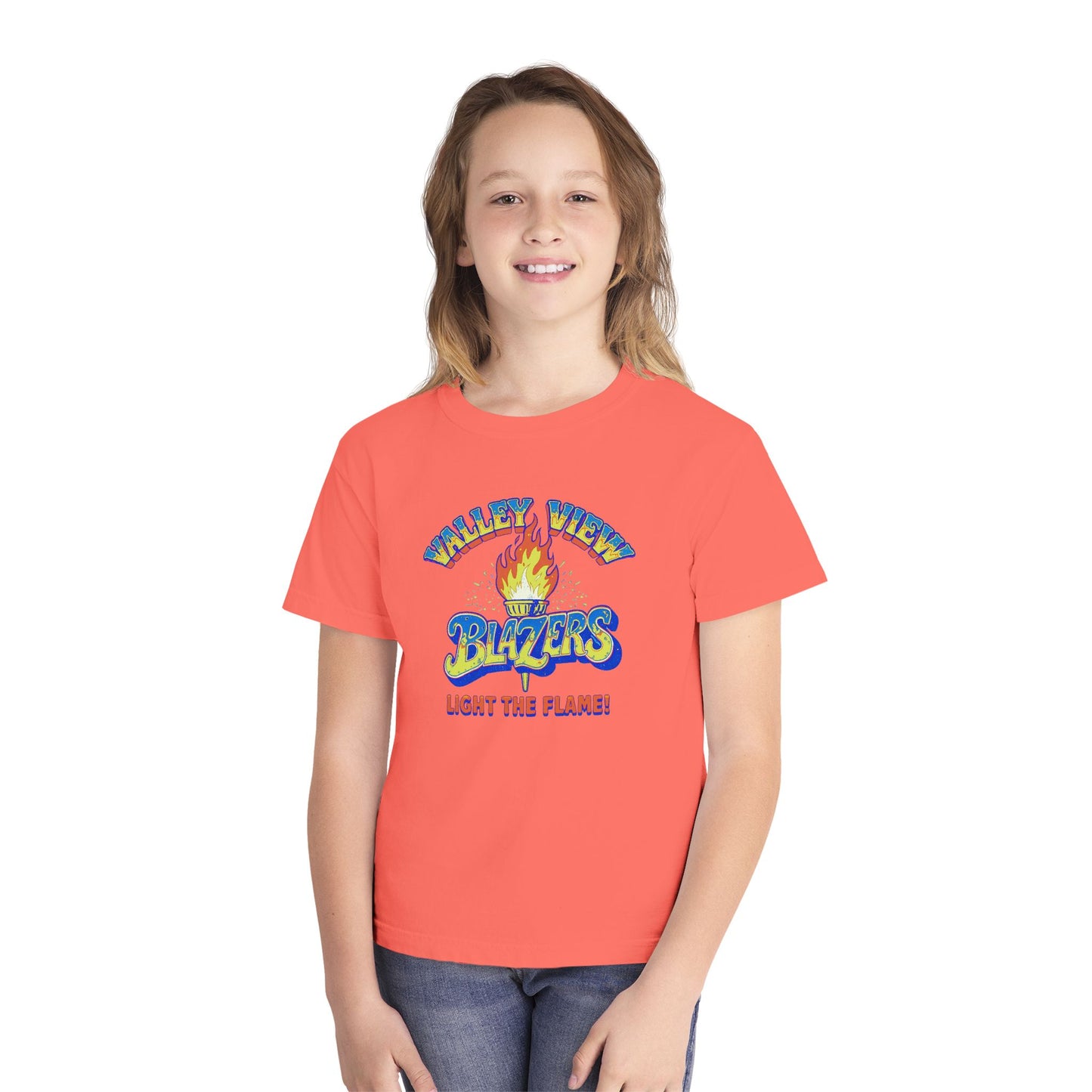 Valley View RETRO Torch Blazers Youth Tee – Light the Flame!