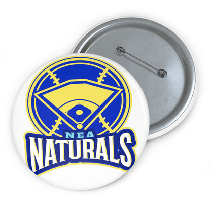 Baseball Button — NEA Naturals Baseball Team Logo Button