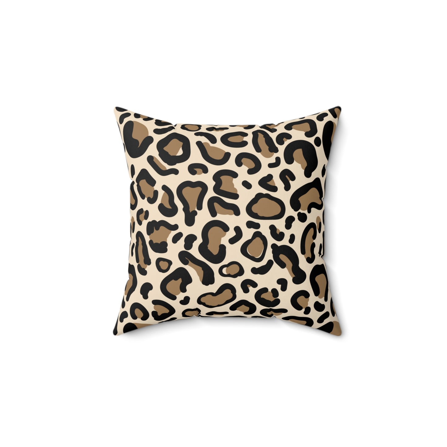 Leopard Spun Polyester Square Pillow