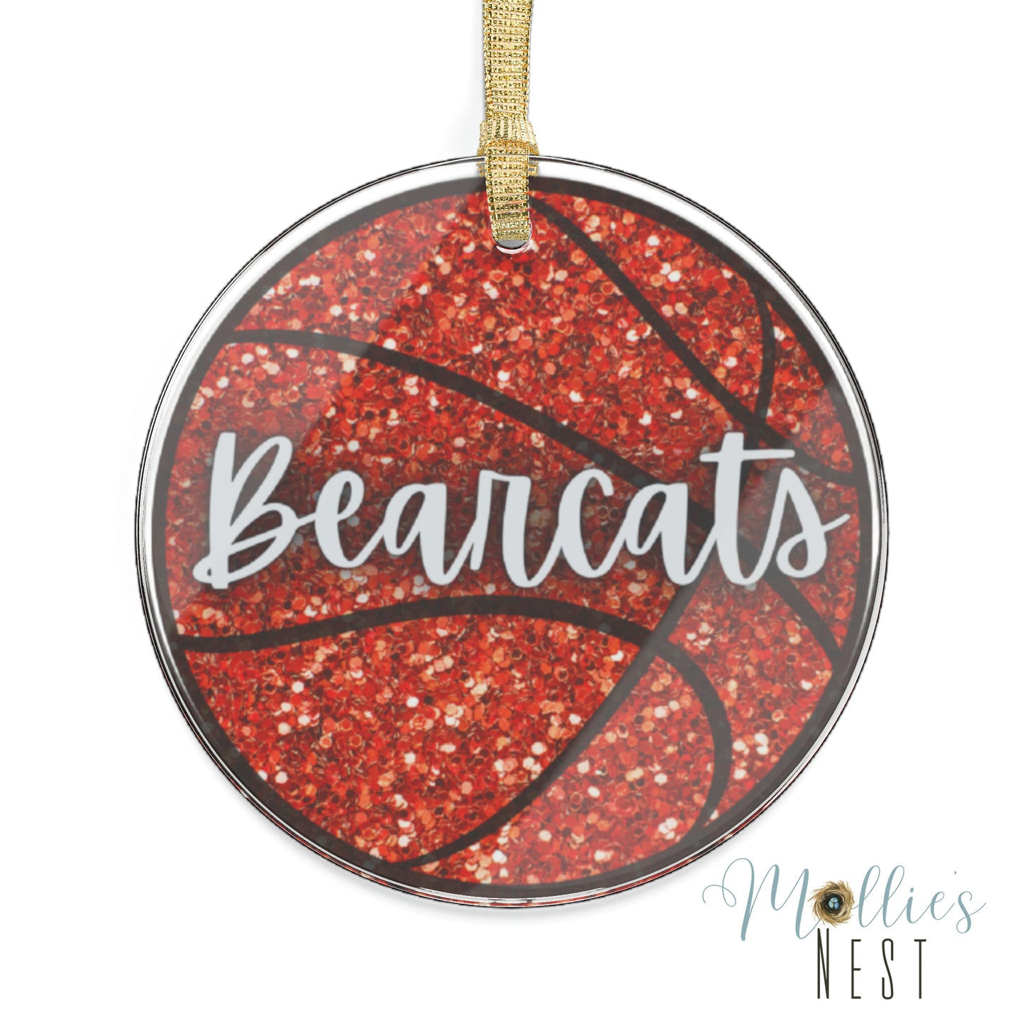 Bearcat Basketball Acrylic Ornaments