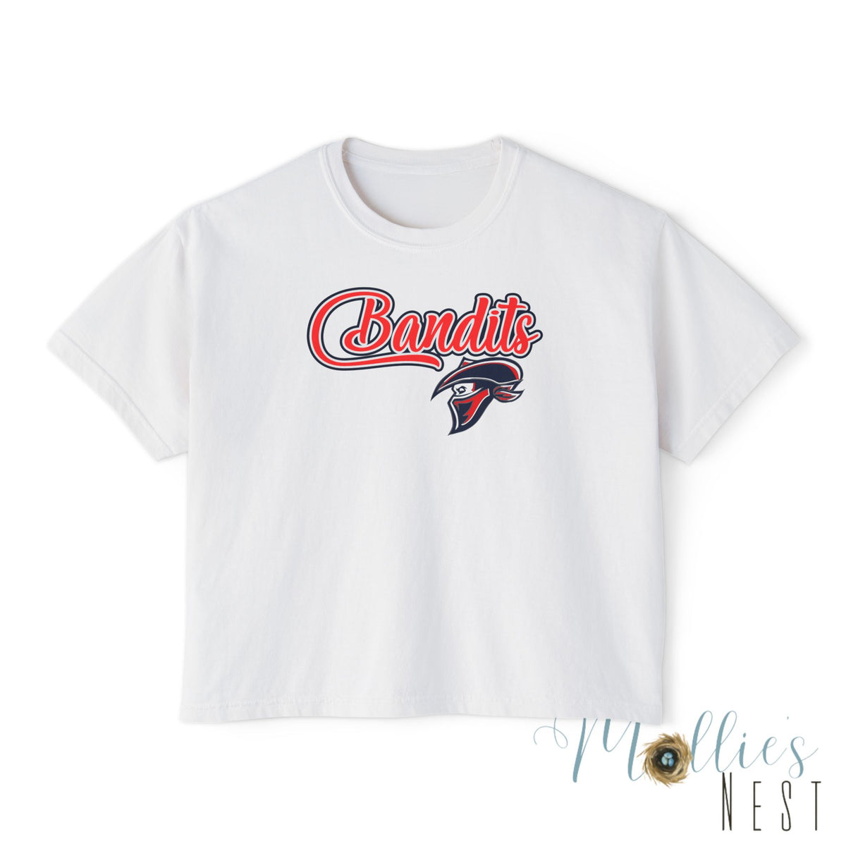 Women’s Boxy Tee – “Bandits” Baseball Graphic Shirt