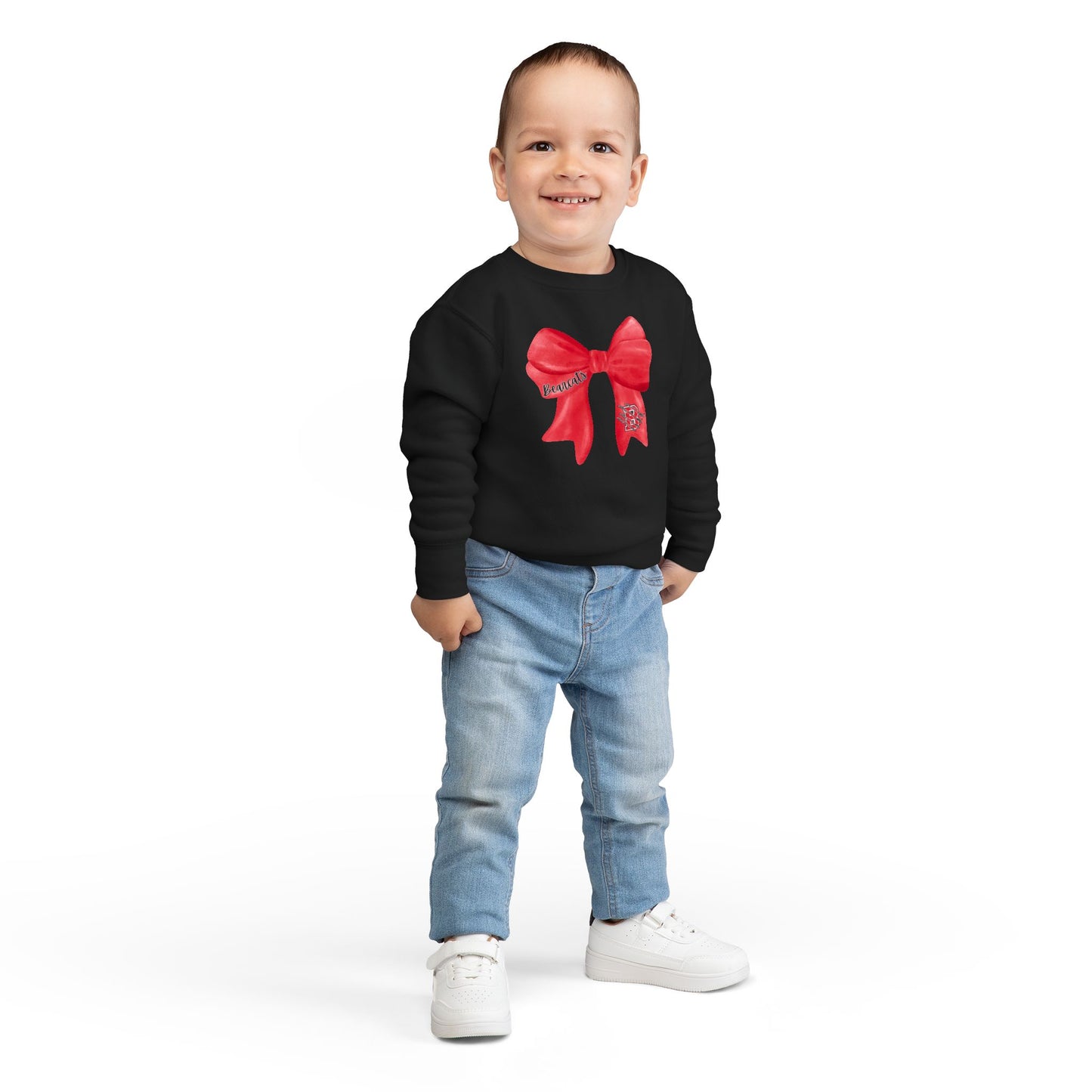 TODDLER. Brookland Bearcat Bow Sweatshirt