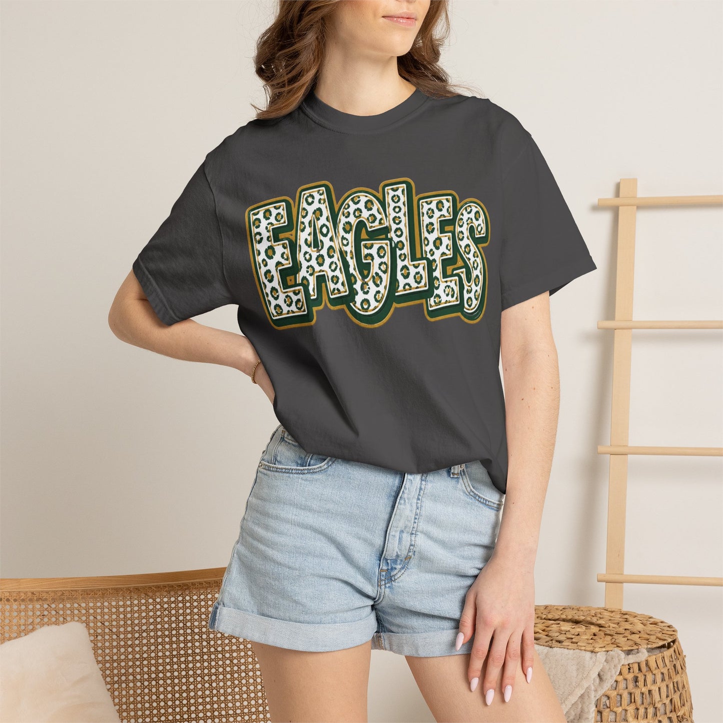 Greene County Tech. Eagles Leopard Print Graphic T-Shirt - ADULT