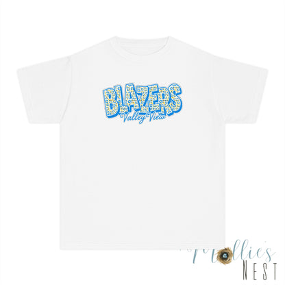 Youth Comfort Colors — "BLAZERS Valley View" - stacked block font