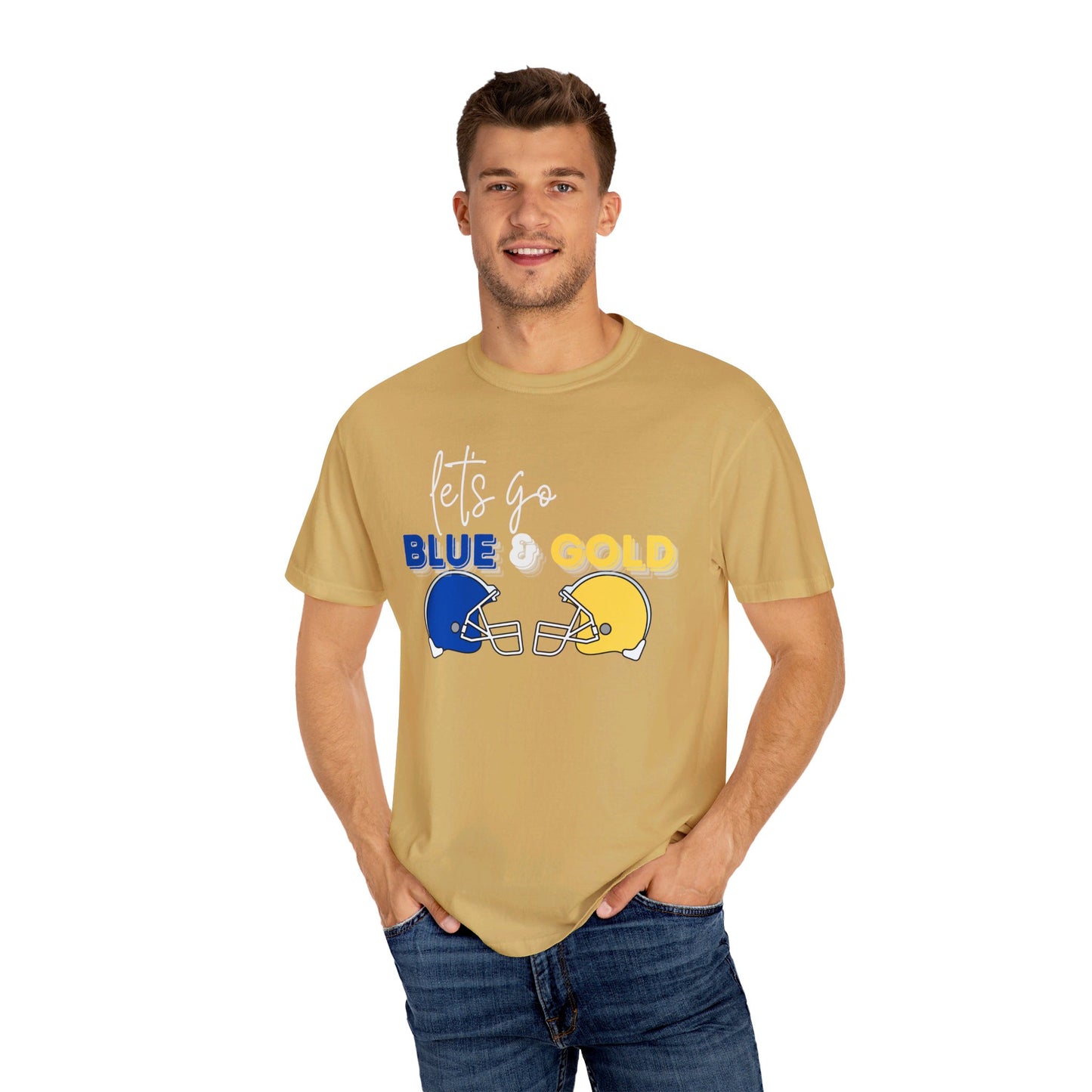 Blue & Gold. Comfort Colors Garment-Dyed T-shirt