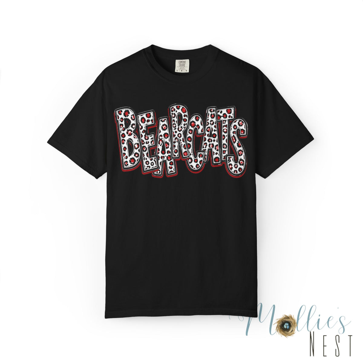 Brookland Bearcats.  ADULT T-Shirt — Leopard Stacked