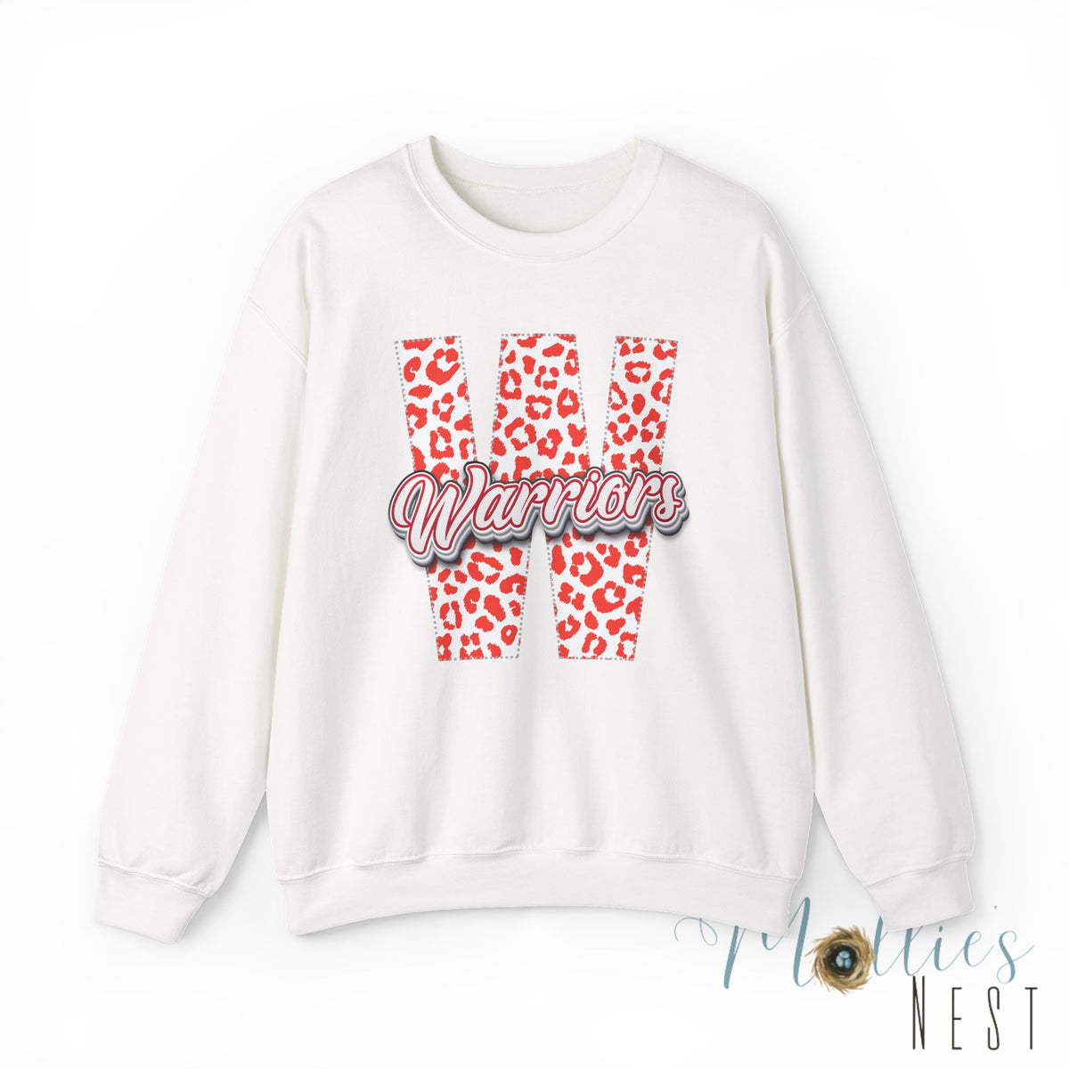 Adult. Westsie Warriors Leopard Print "W" Sweatshirt