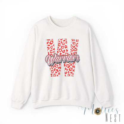 Adult. Westsie Warriors Leopard Print "W" Sweatshirt