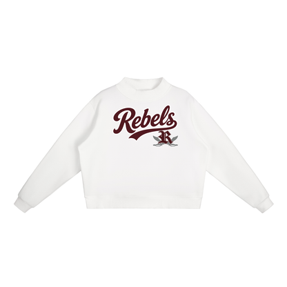 Essential Fleece Mock-Neck Crew Sweatshirt - Riverside Rebels