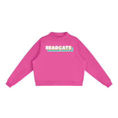 Essential Fleece Mock-Neck Crew Sweatshirt - Bearcats Neon