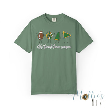Touchdown Season (Green/Yellow)  T-shirt — Football Friends Graphic