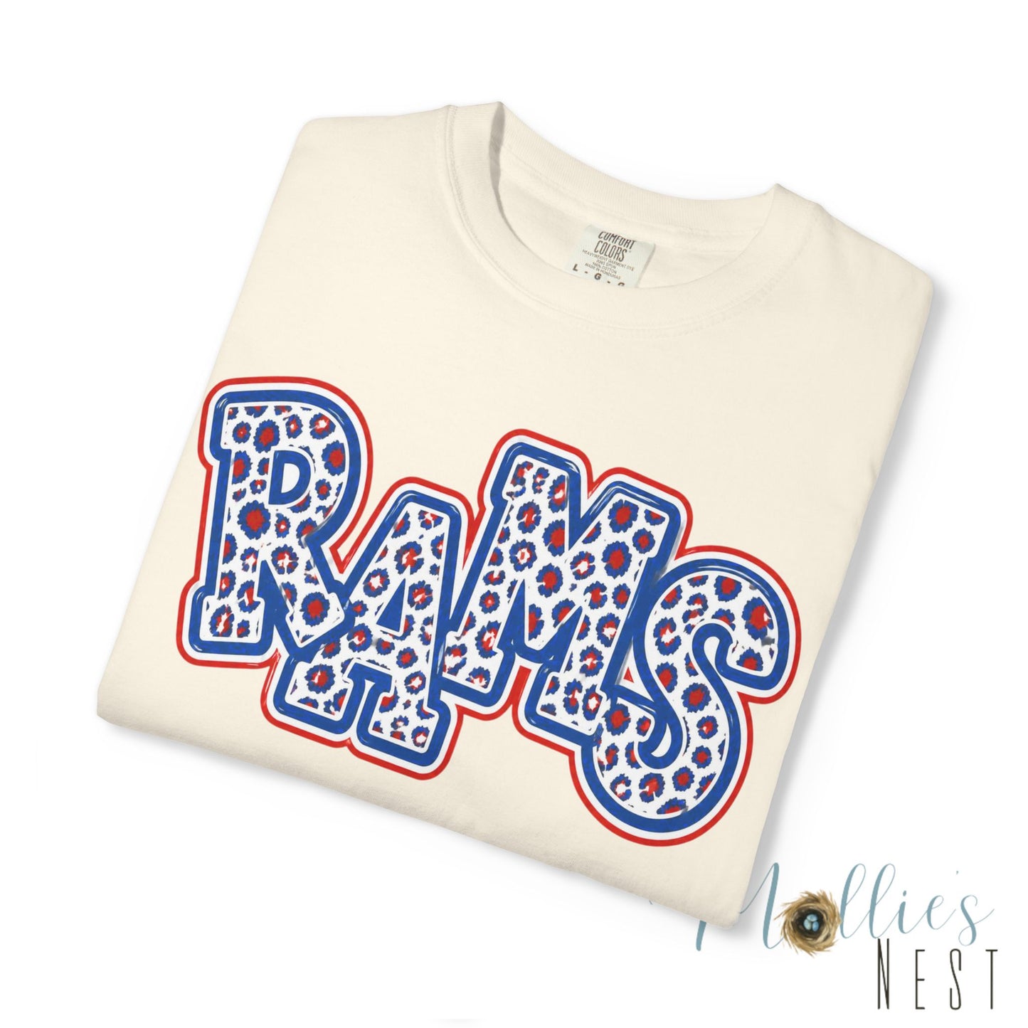 Paragould Rams Leopard Print Retro Logo T-Shirt