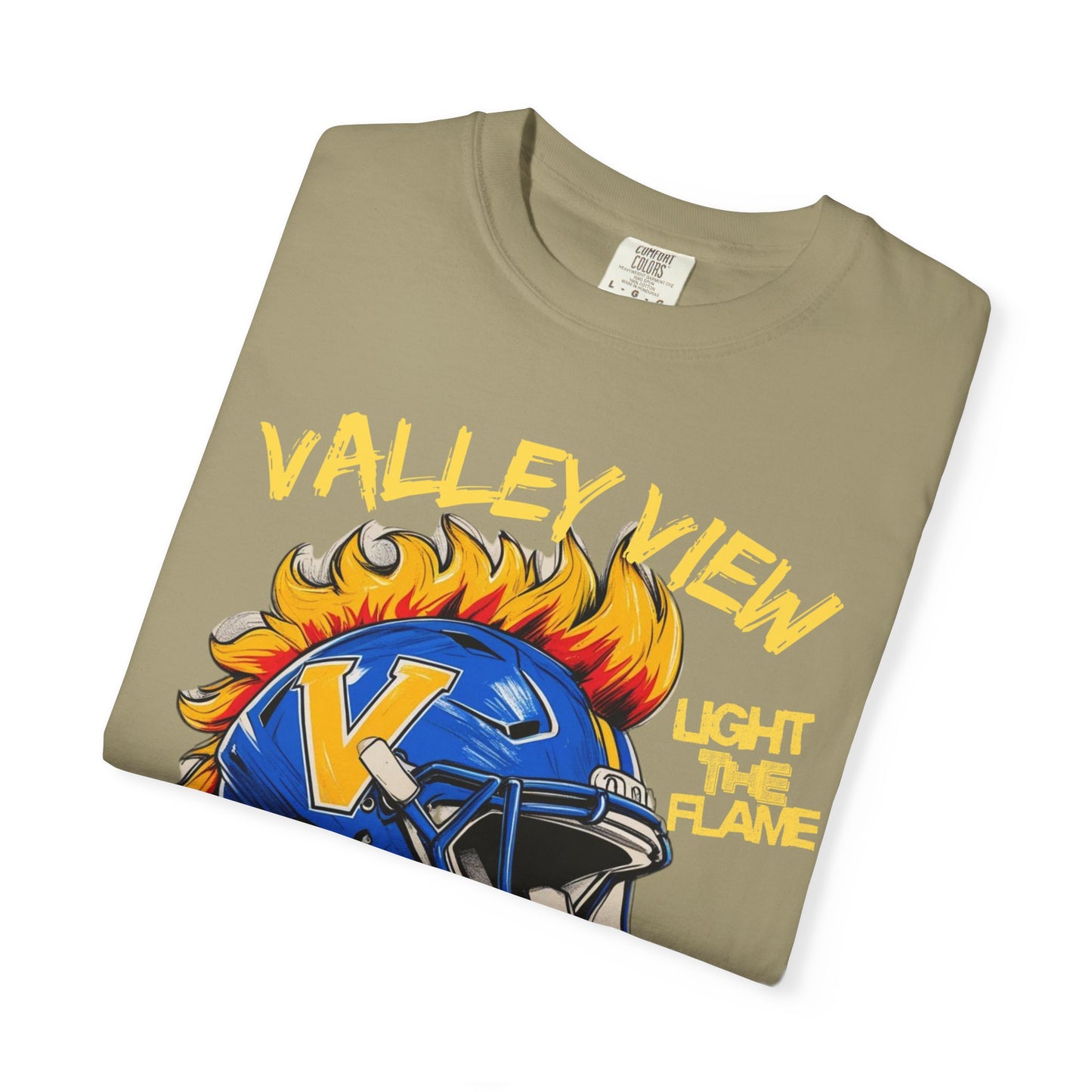 Valley View Blazers Football T-Shirt Flame, Unisex Fan Apparel, Game Day Shirt, Vintage Style Tee, Sportswear