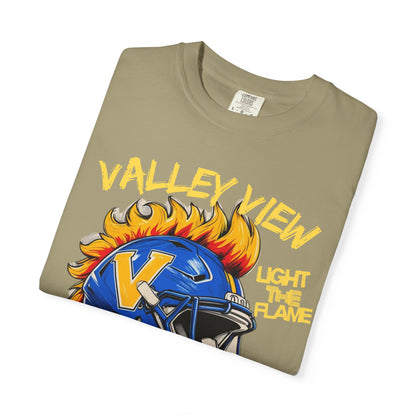 Valley View Blazers Football T-Shirt Flame, Unisex Fan Apparel, Game Day Shirt, Vintage Style Tee, Sportswear