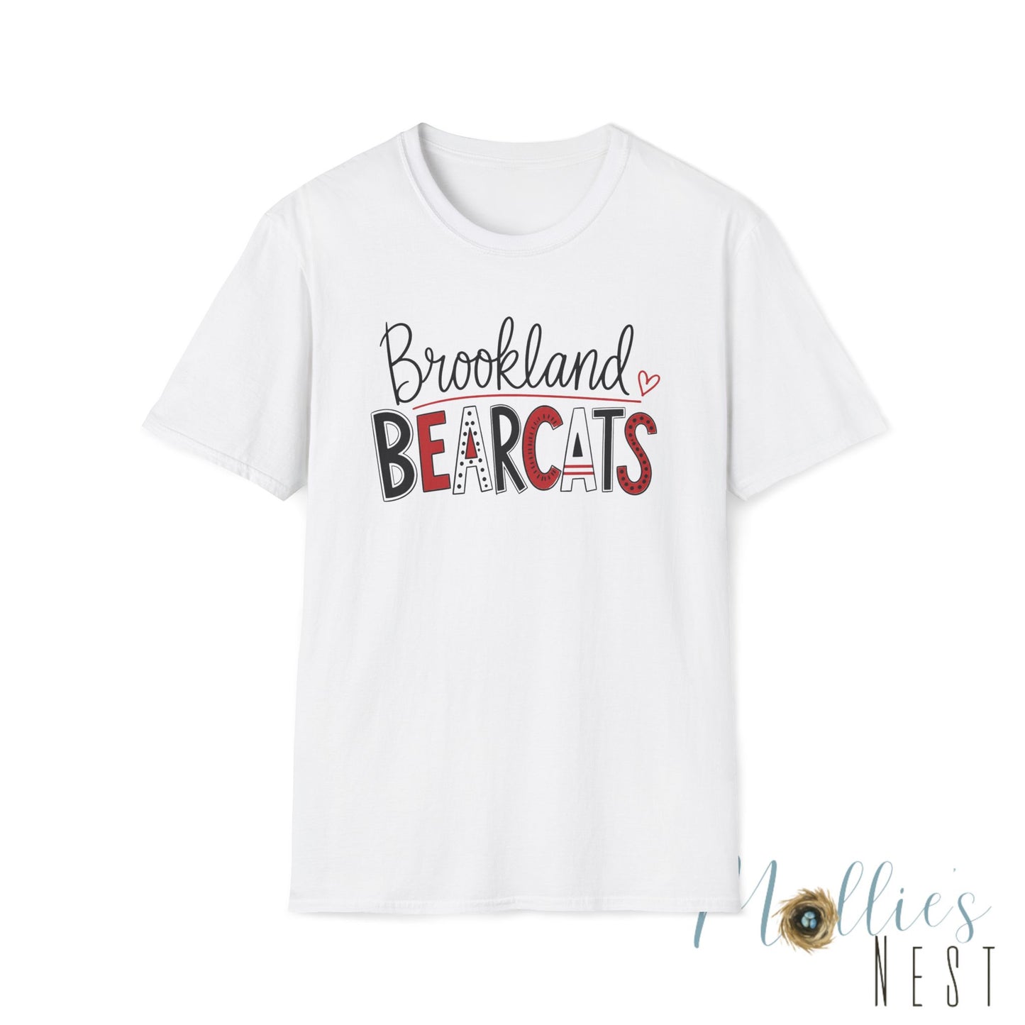 Brookland Bearcats T-Shirt — Cute Script & Block Letter School Logo Tee