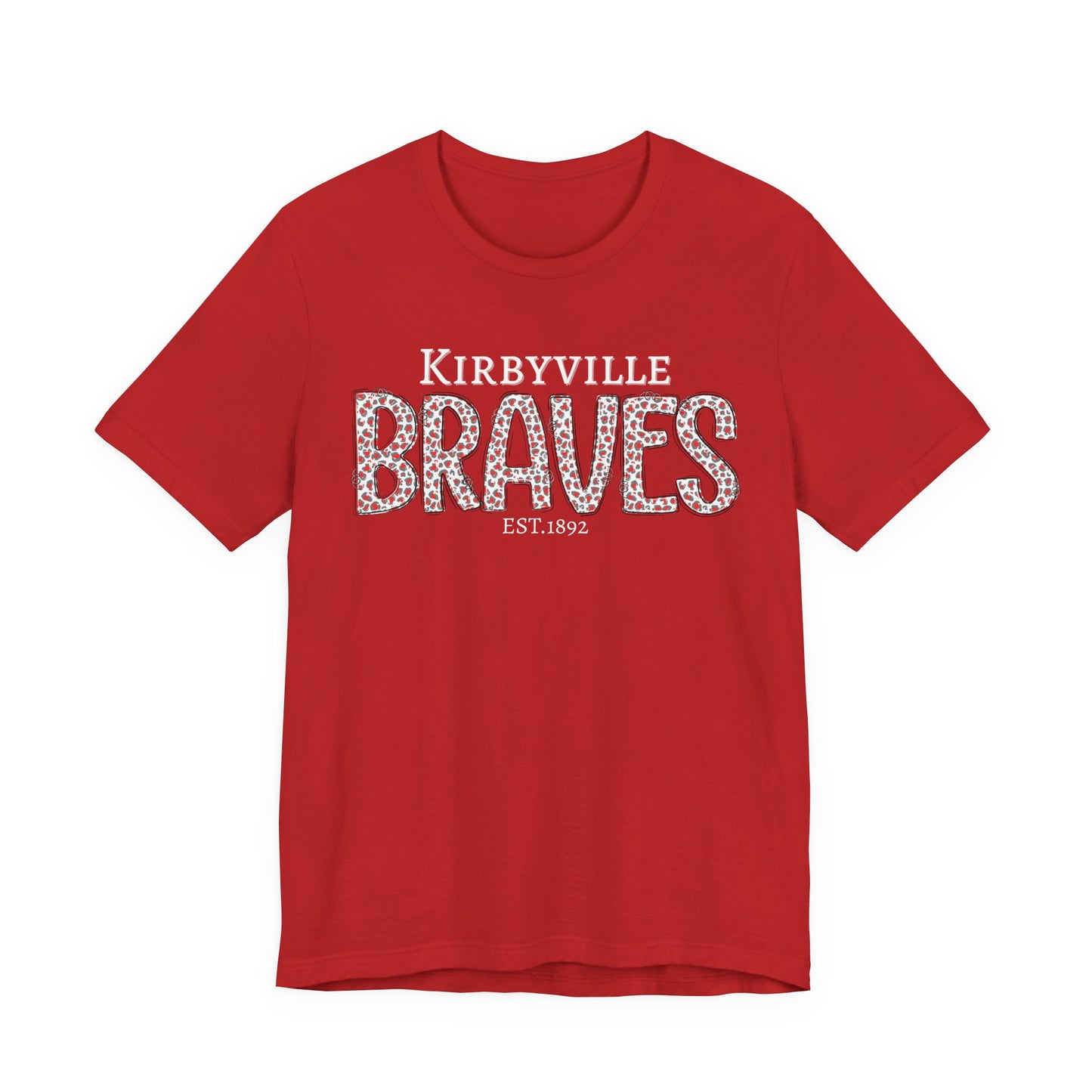 Kirbyville Braves Leopard Print Team Tee