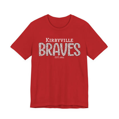 Kirbyville Braves Leopard Print Team Tee