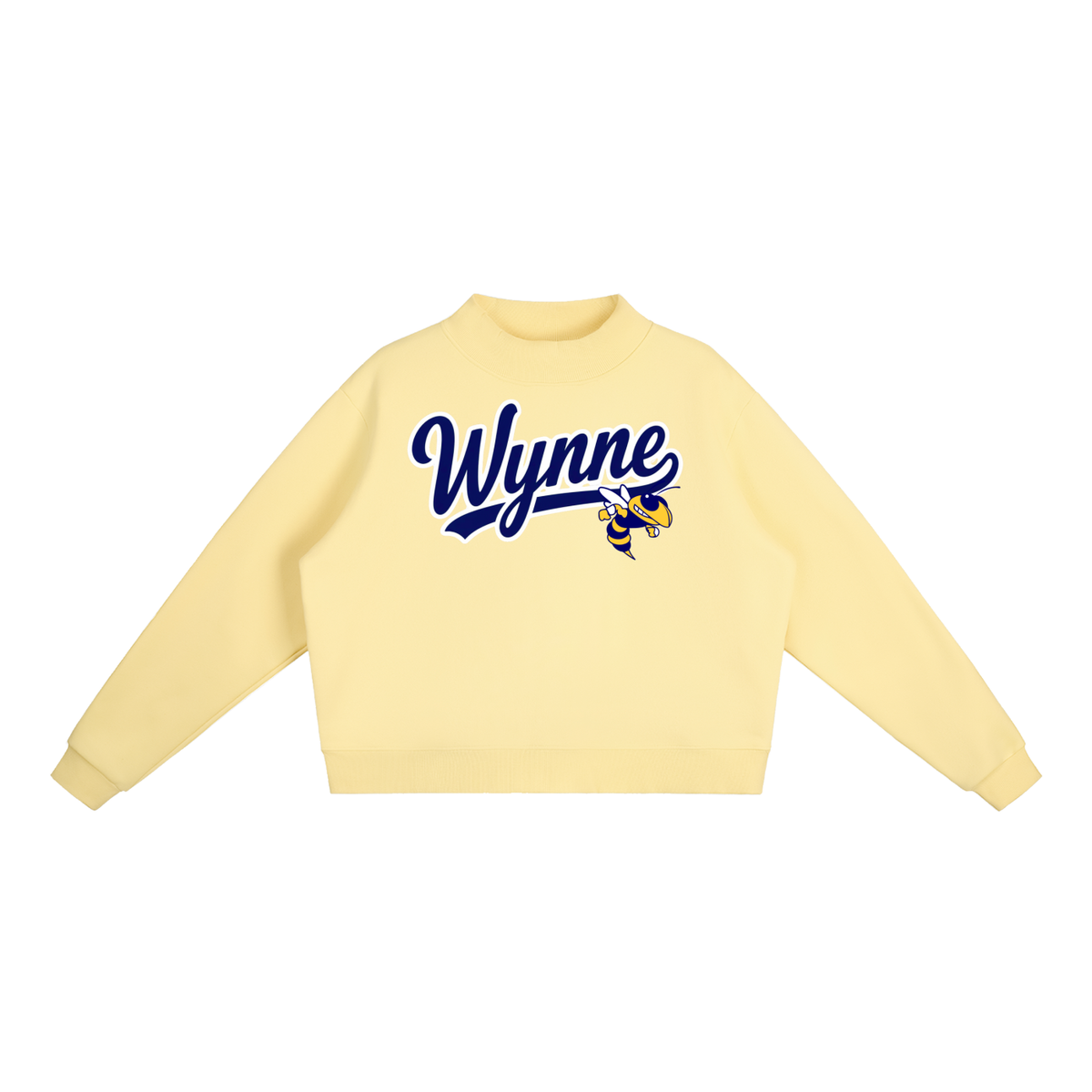 Essential Fleece Mock-Neck Crew Sweatshirt - Wynne