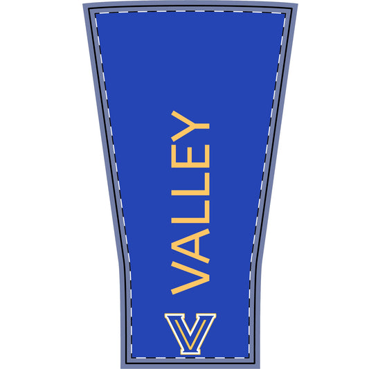 Valley View Blue Pattern Arm Sleeve — Gold & Blue Sports Compression Sleeve