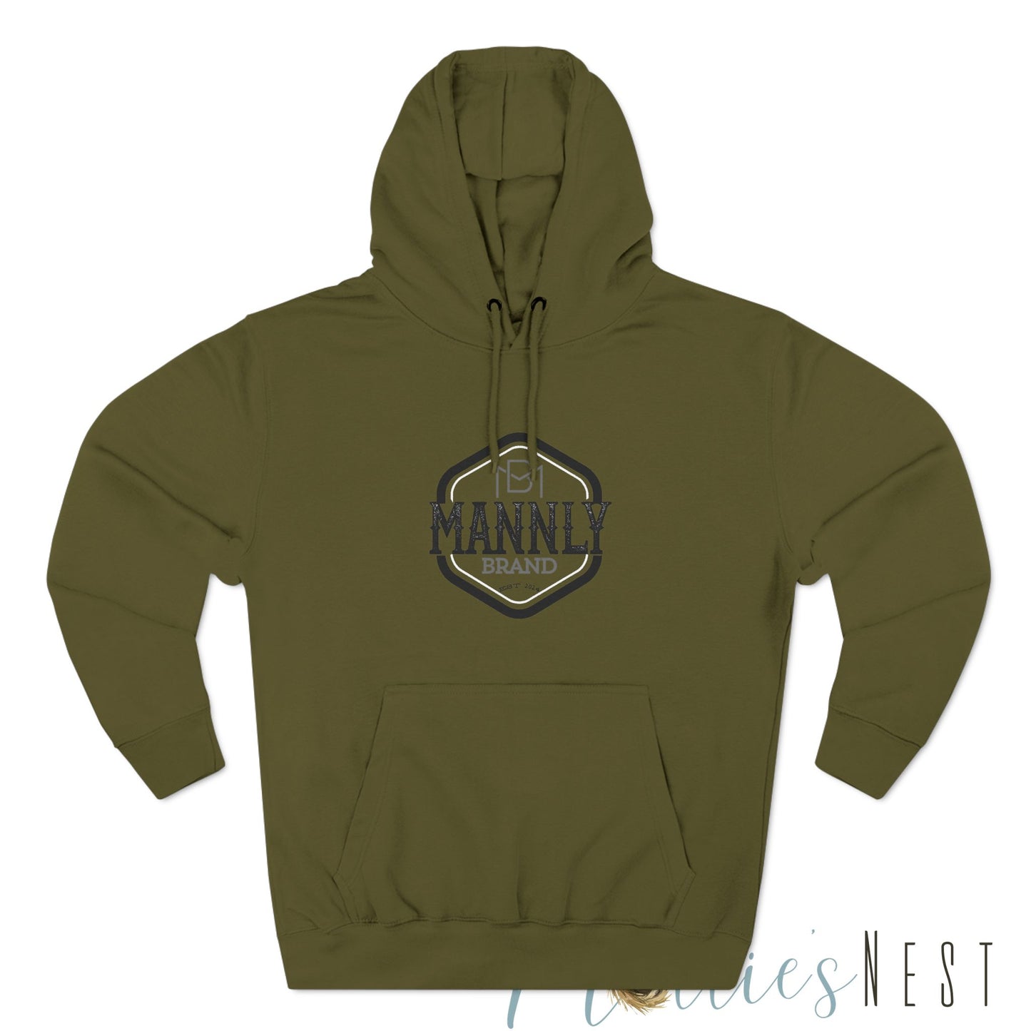 Three-Panel Fleece Hoodie. MANNLY Brand