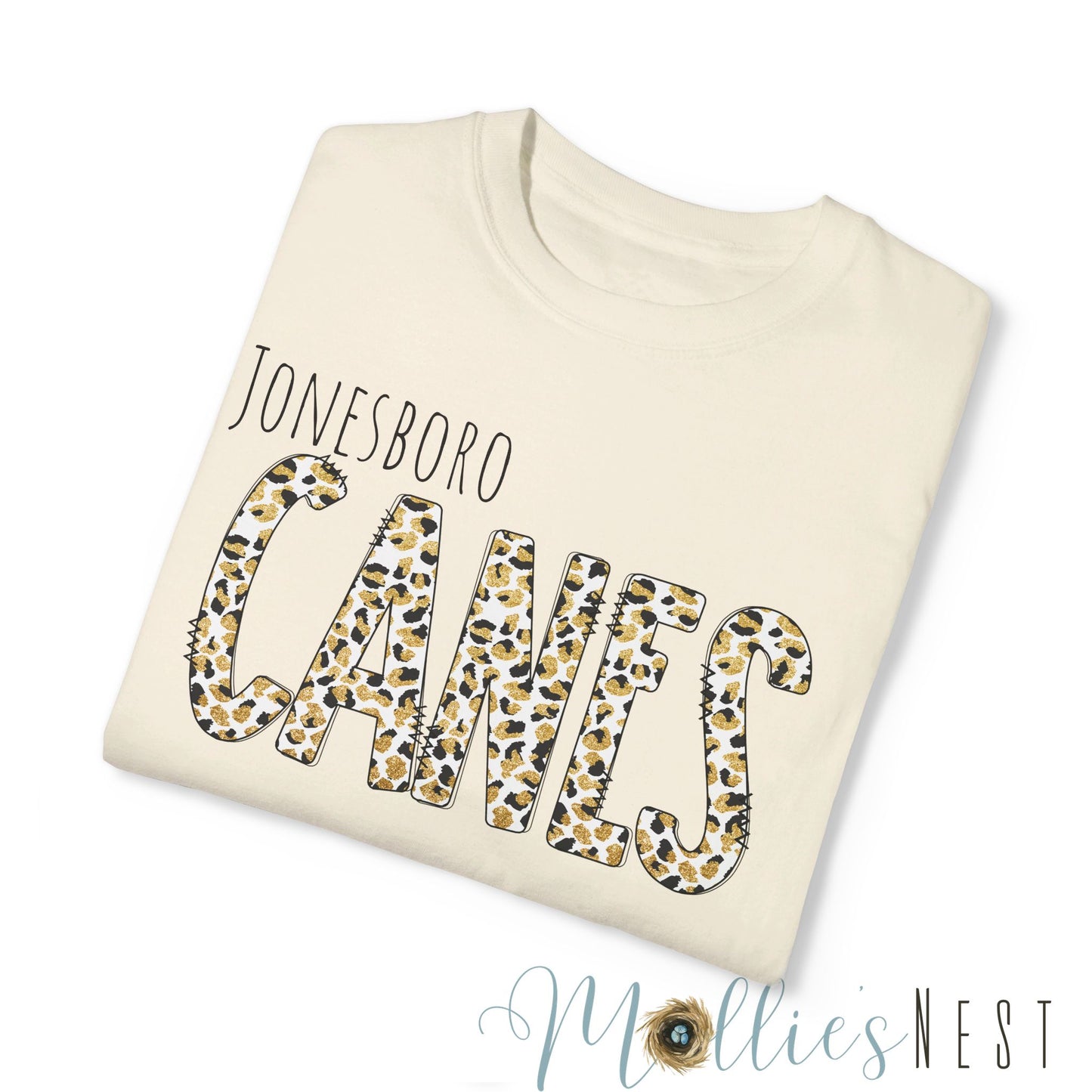 Jonesboro. Canes Leopard Garment-Dyed T-shirt