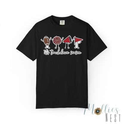 Touchdown Season (Black/Red) - T-Shirt Football Friends Graphic