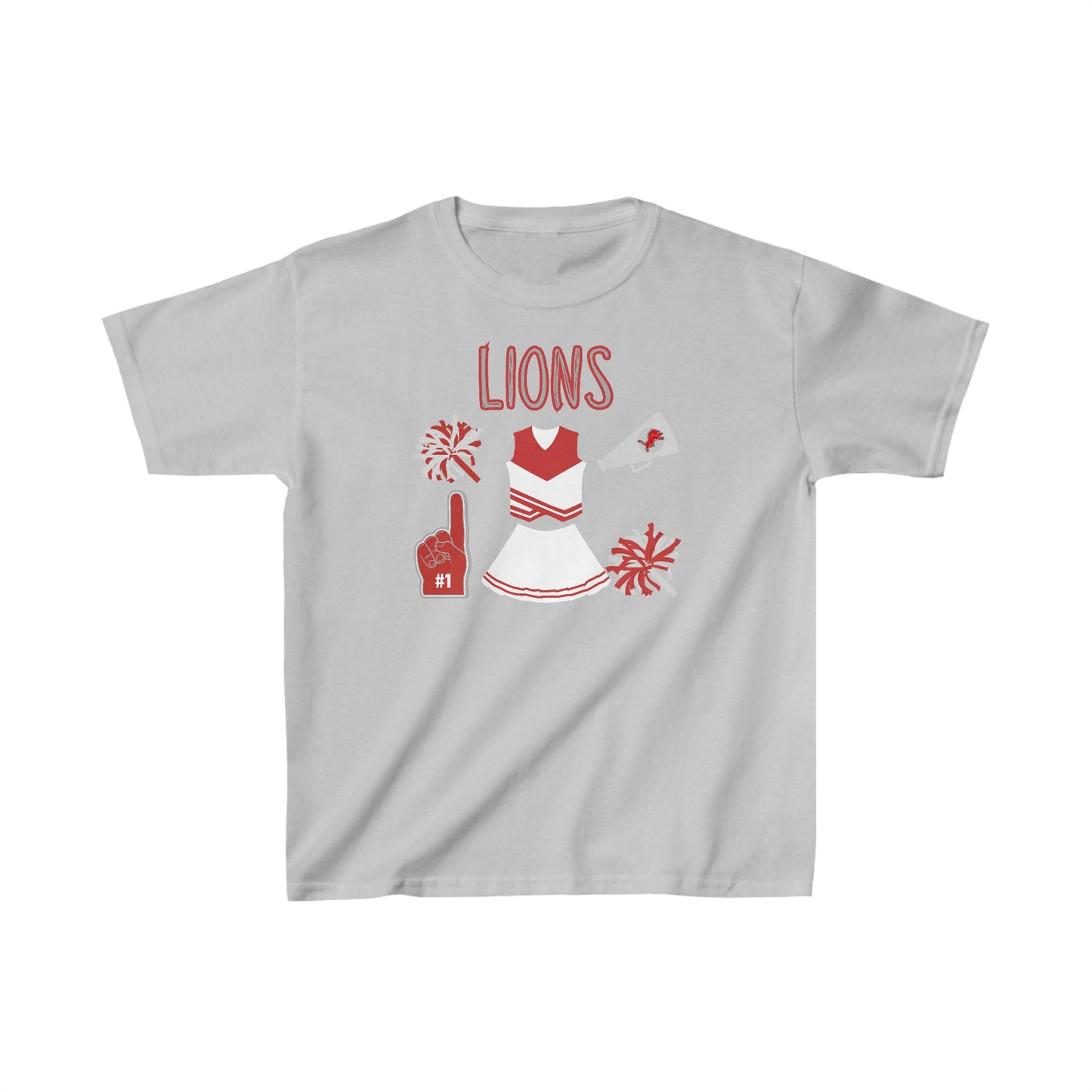 Lions.  Cheer Kids Heavy Cotton™ Tee