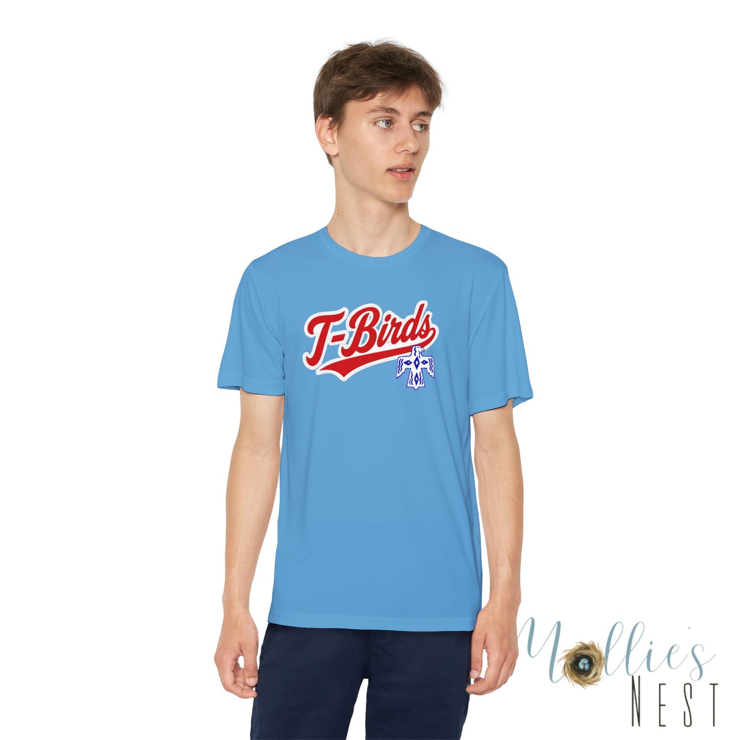 DeSoto. Thunderbirds Youth Drifit — Script Logo Team Shirt