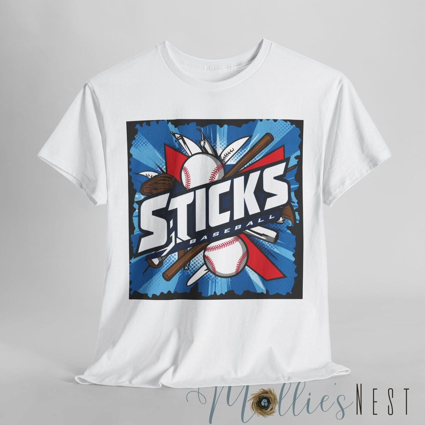 STICKS Baseball Heavy Cotton Tee. STICKS 25