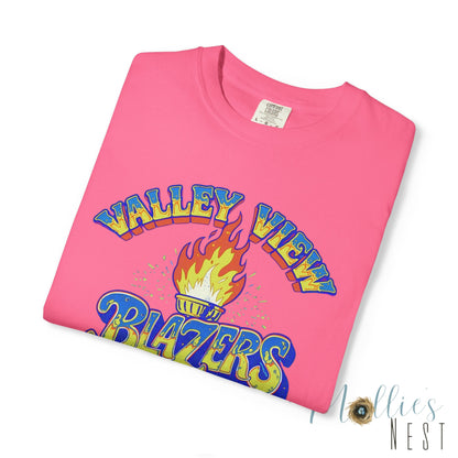 Valley View Blazers RETRO Torch Unisex Garment-Dyed T-Shirt - Comfort Colors