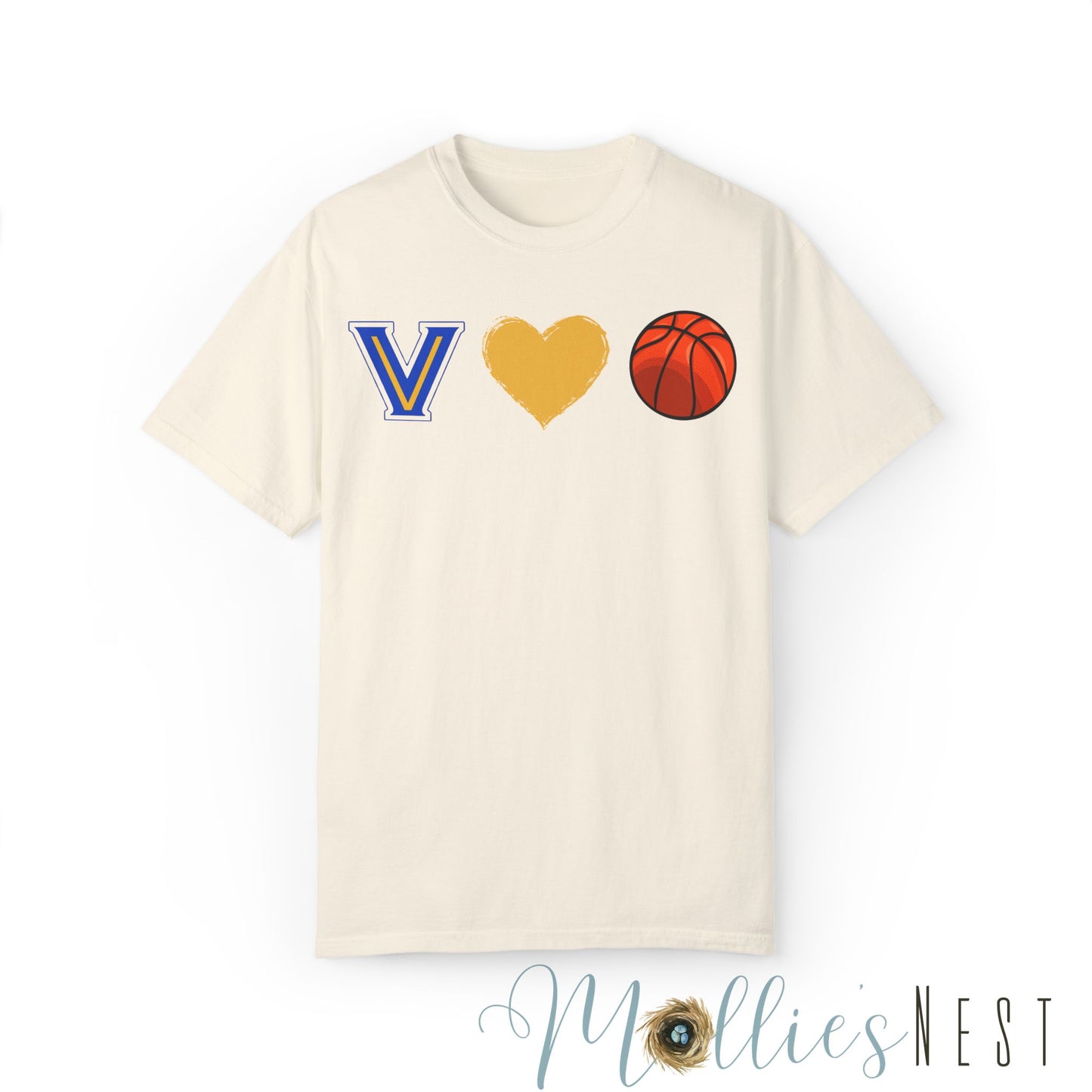 Unisex Garment-Dyed T-shirt. Basketball Heart Blazers